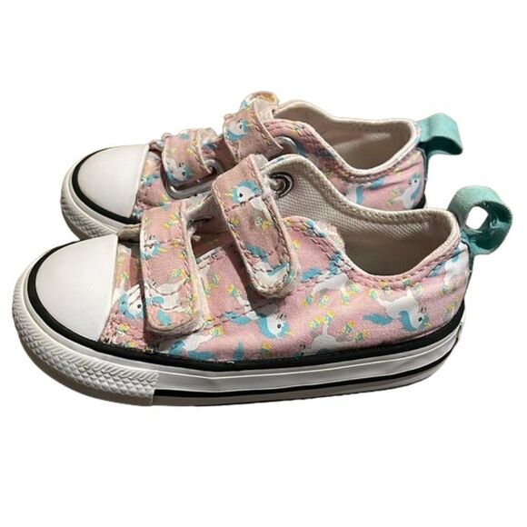 Converse Chuck Taylor All Star Pink Unicorn Low Top Sneaker Infant Size US 6 - Picture 3 of 14